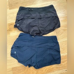2 Ivivva (Lululemon) Girls Shorts Blue Black Size 10